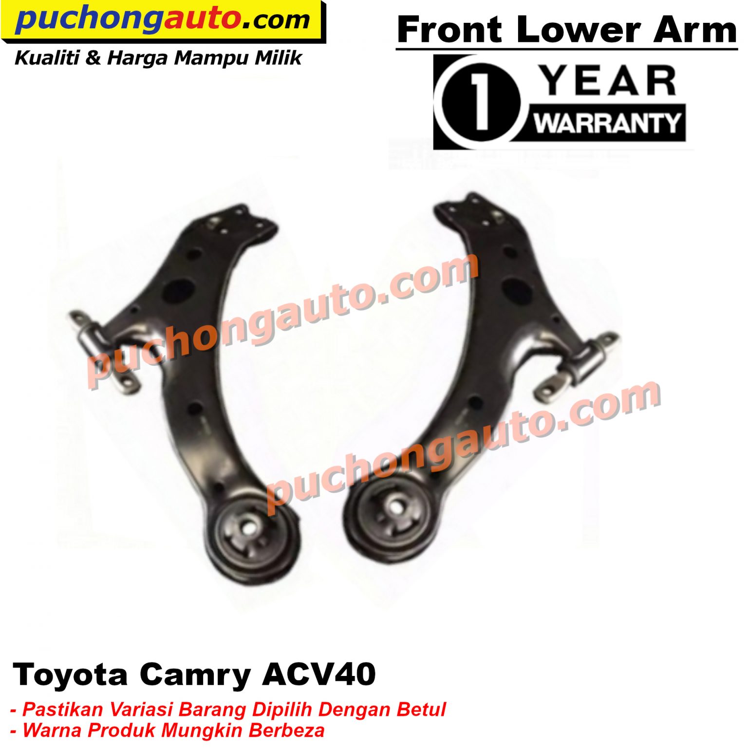 Front Lower Control Arm for Toyota Camry ACV40 - 1 Year Warranty - Car ...