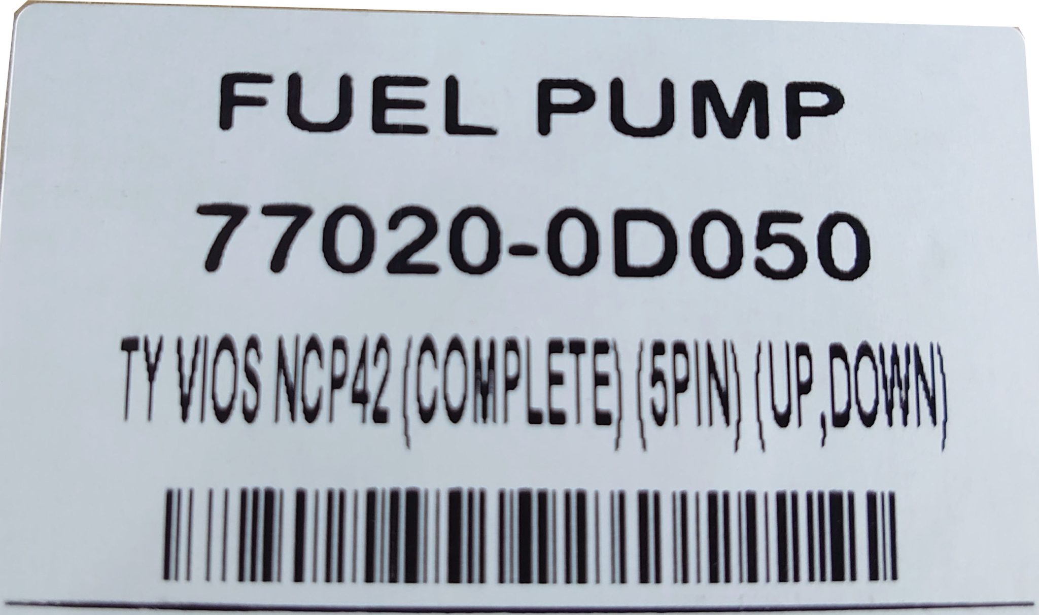 Fuel Pump Toyota Vios NCP 42 (770200D050) Car Spare Parts Shop in Puchong