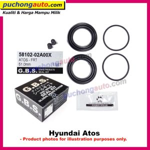 Hyundai Atos Atoz - 51mm - Front Disc Brake Depan Caliper Rebuild / Repair Kit