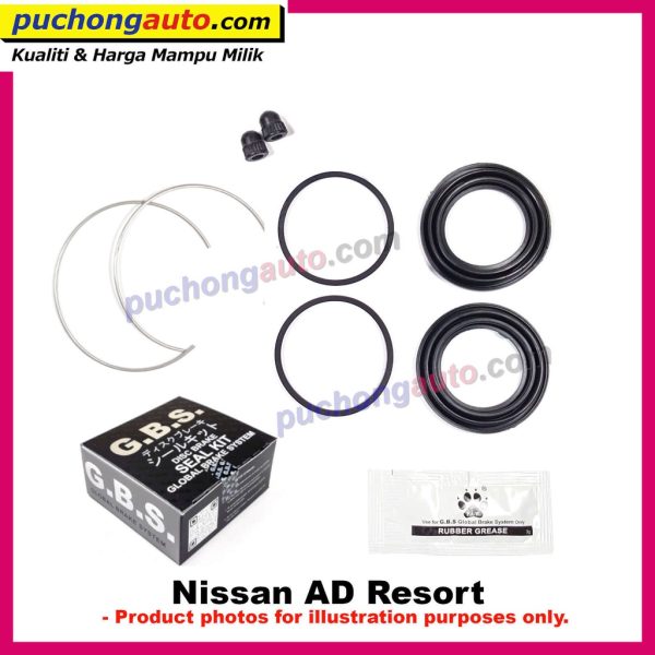 Nissan AD Resort Y10 - 48.5mm - Front Disc Brake Depan Caliper Rebuild / Repair Kit