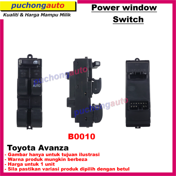 Power Window Switch Suis Cermin Tingkap - Toyota Avanza