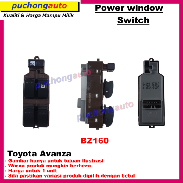 Power Window Switch Suis Cermin Tingkap - Toyota Avanza